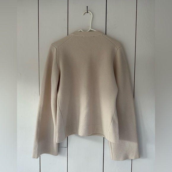 Jenni Kayne Cooper Cashmere Cardigan Sz L Ivory Beige - Picture 7 of 15